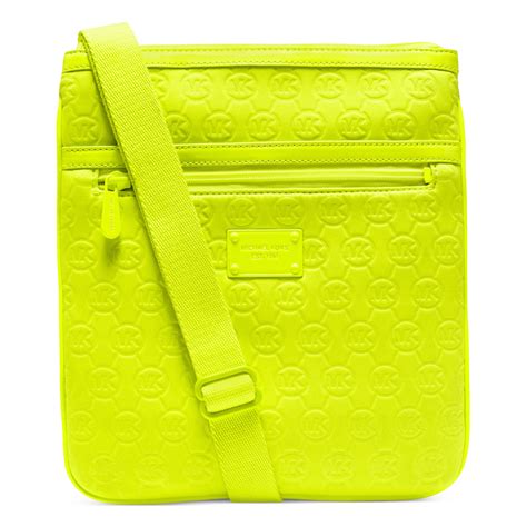 michael kors crossbody yellow crossbody|neon yellow Michael Kors purse.